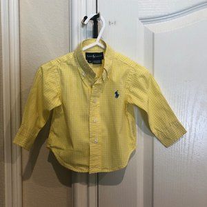 Ralph Lauren POLO Baby Boy's Shirt Yellow 9M